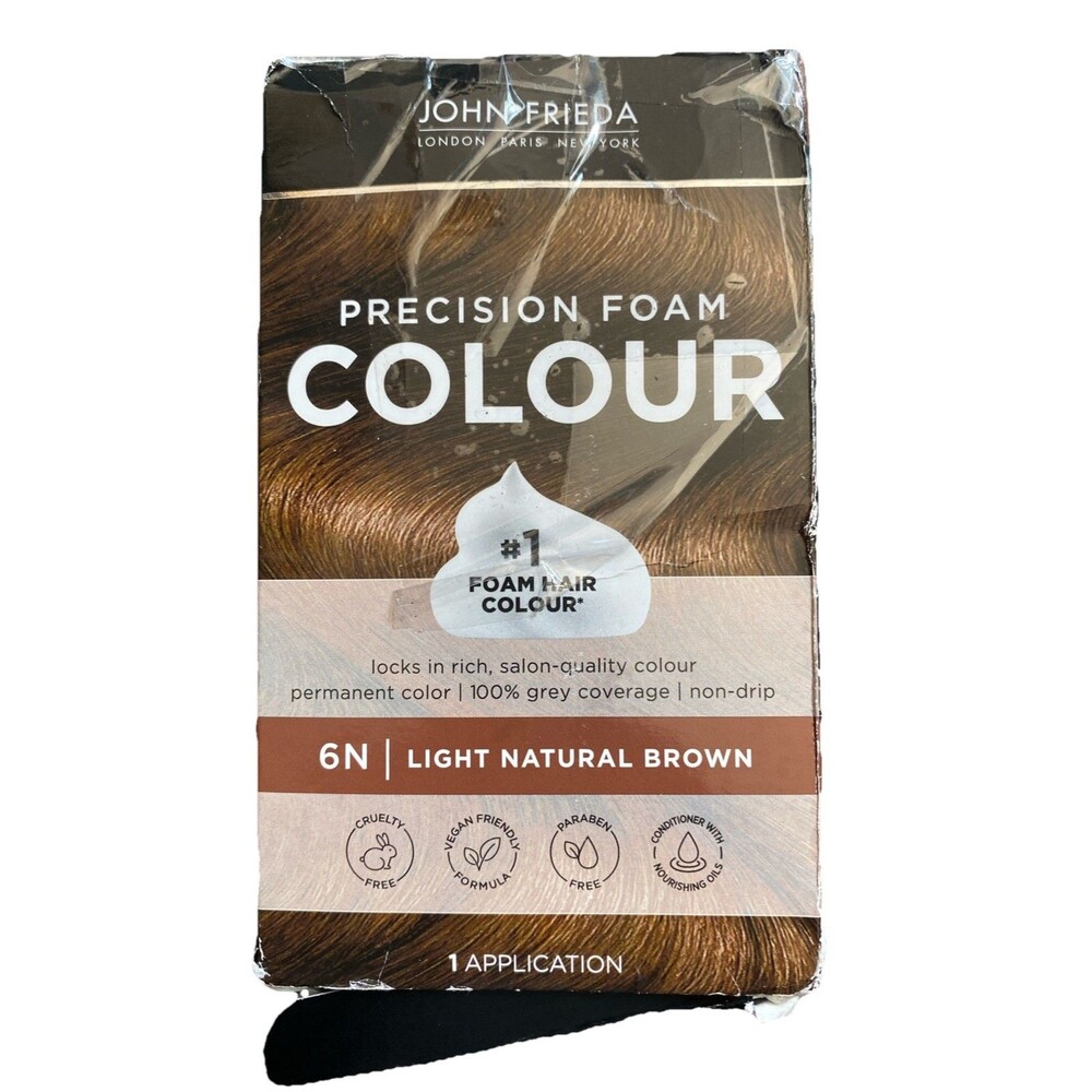 JOHN FRIEDA Precision Foam Color 6N Light Natural Brown Permanent Non Drip Vegan
